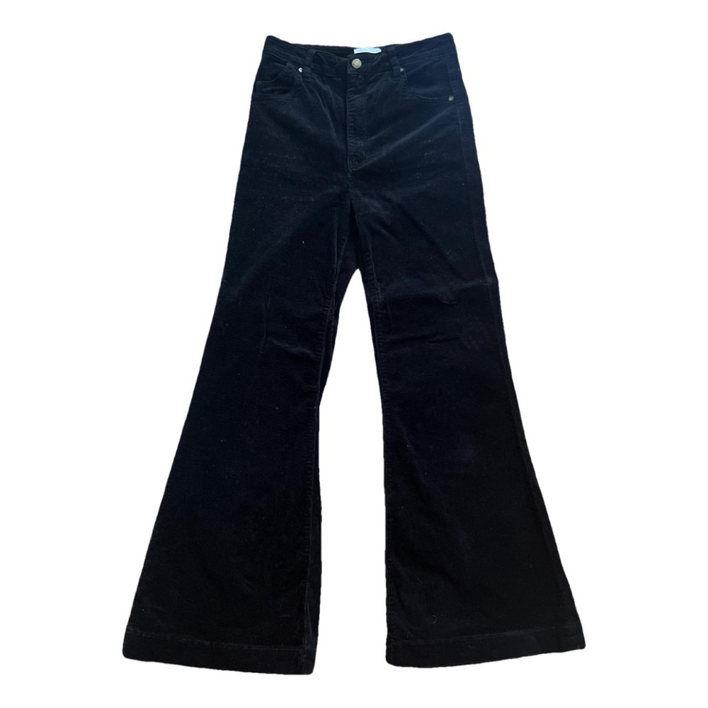 Rollas black flared corduroy pants